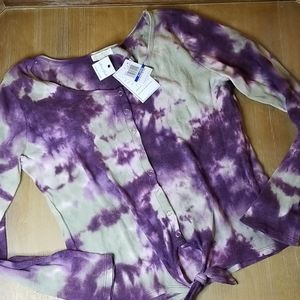 Tie Dye Thermal Snap Front Shirt NWT
